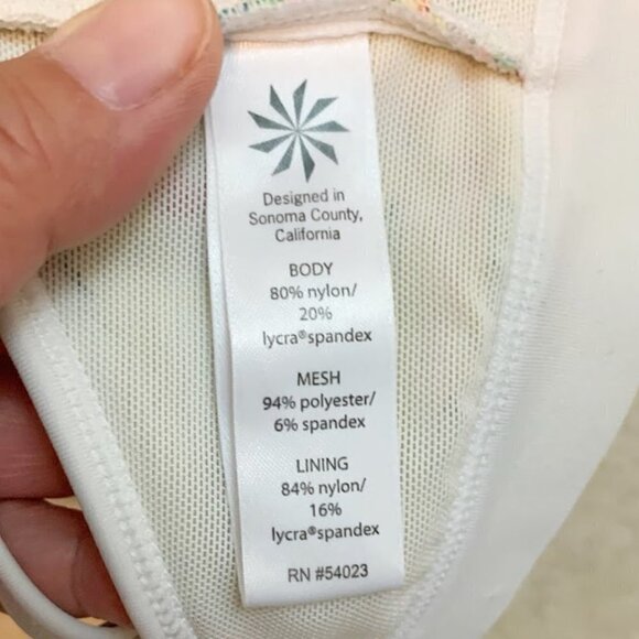 Athleta Island Tropical Floral Mesh Sports Workout Gym Bra - Picture 6 of 10